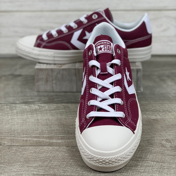 Converse All Star Player OX Dark Burgundy/White - Picture 2 of 5